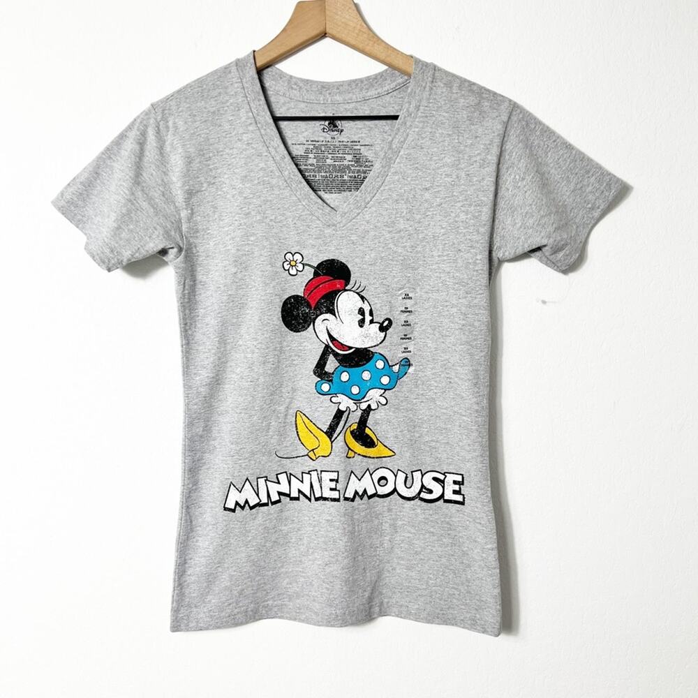 DISNEY V-NECK WOMEN XS MINNIE MOUSE SHORT SLEEVE SHIRT BRAND NEW